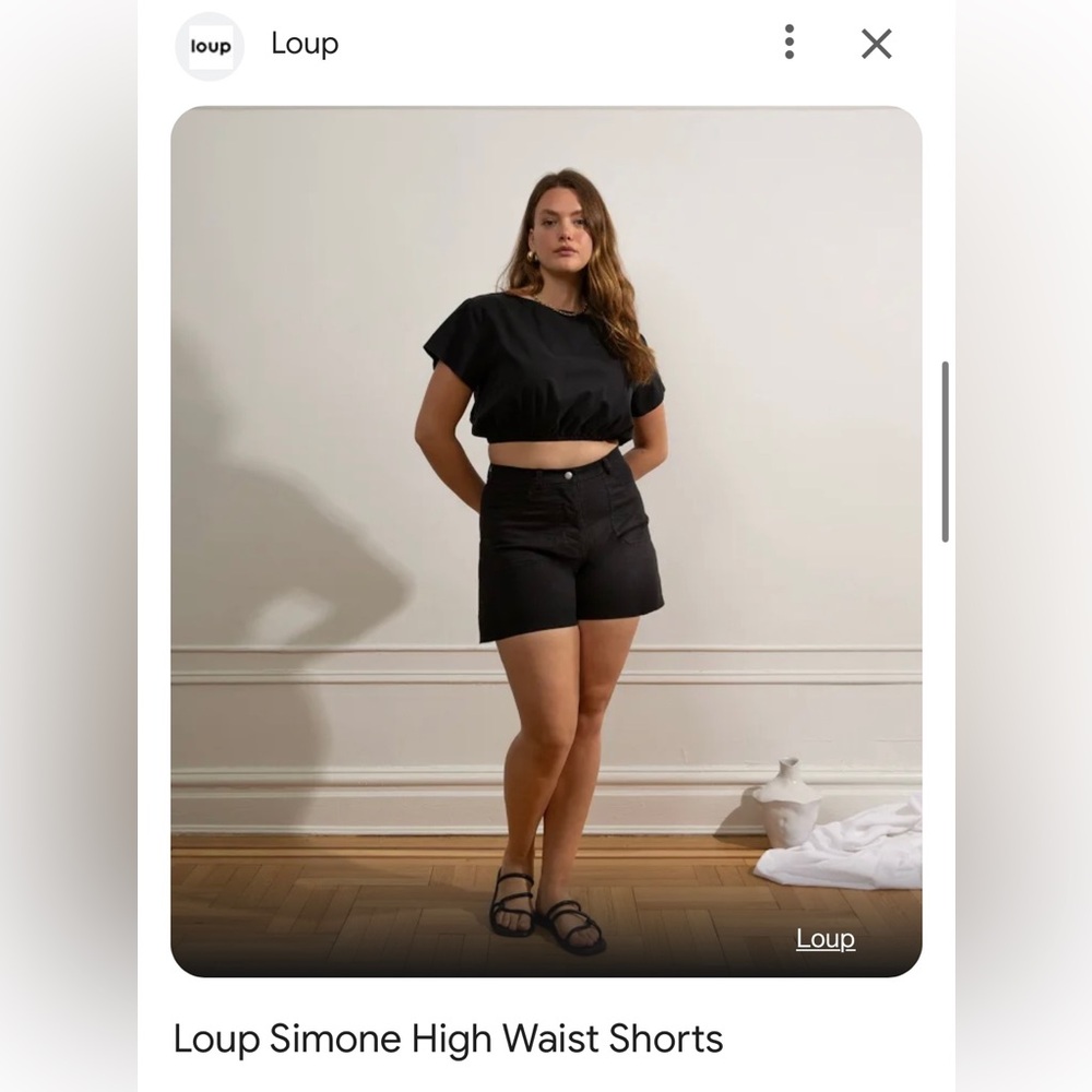 Loup Simone High Waist Shorts - Black